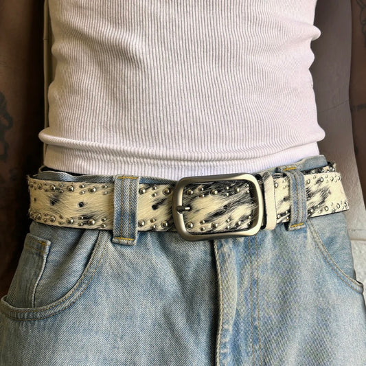 STUDDED BELT (COWHIDE)