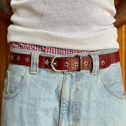 CROCSTAR BELT (OXBLOOD)